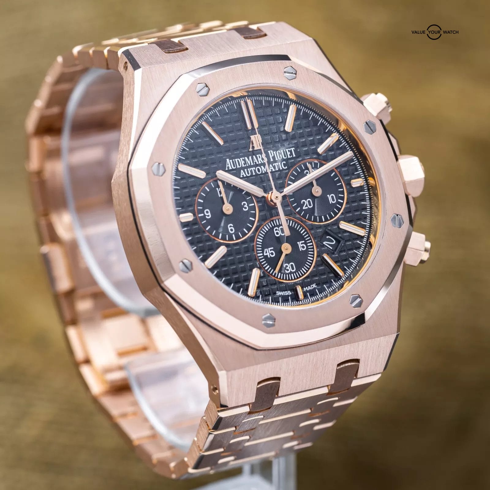 Audemars Piguet Royal Oak Chrono 41mm Rose Gold 26320OR Black Dial 2016 Full Set - Image 15
