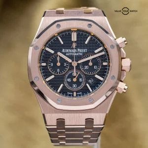 Audemars Piguet Royal Oak Chrono 41mm Rose Gold 26320OR Black Dial 2016 Full Set