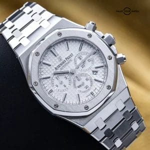 Audemars Piguet Royal Oak Chronograph 41mm White Dial Steel AP 26320st Full Set