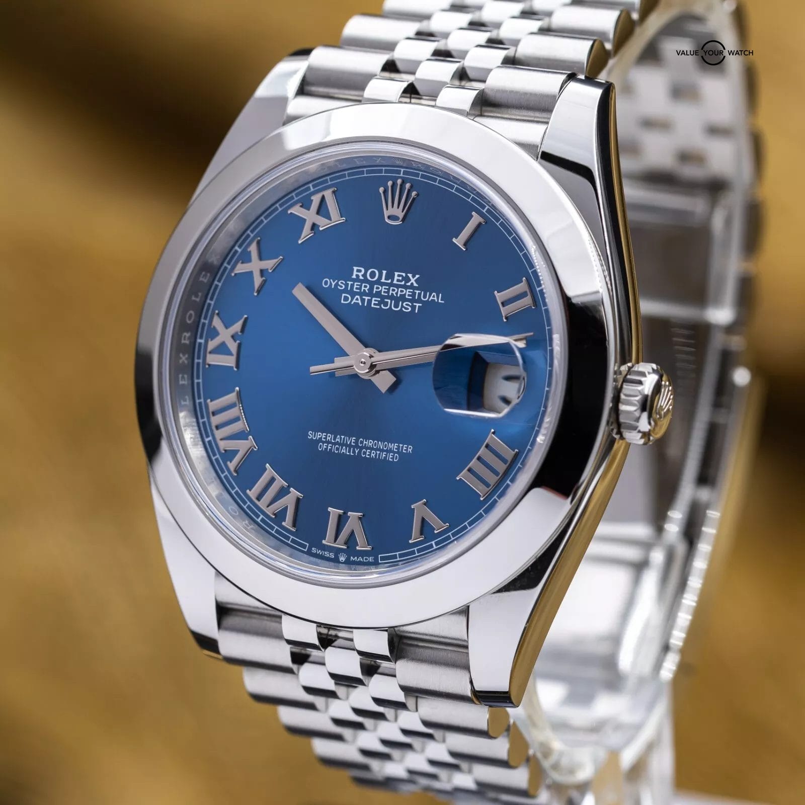 2025 Rolex Datejust 41mm DJ41 Azzurro Blue Romans Jubilee - 126300 Full Set - Image 13