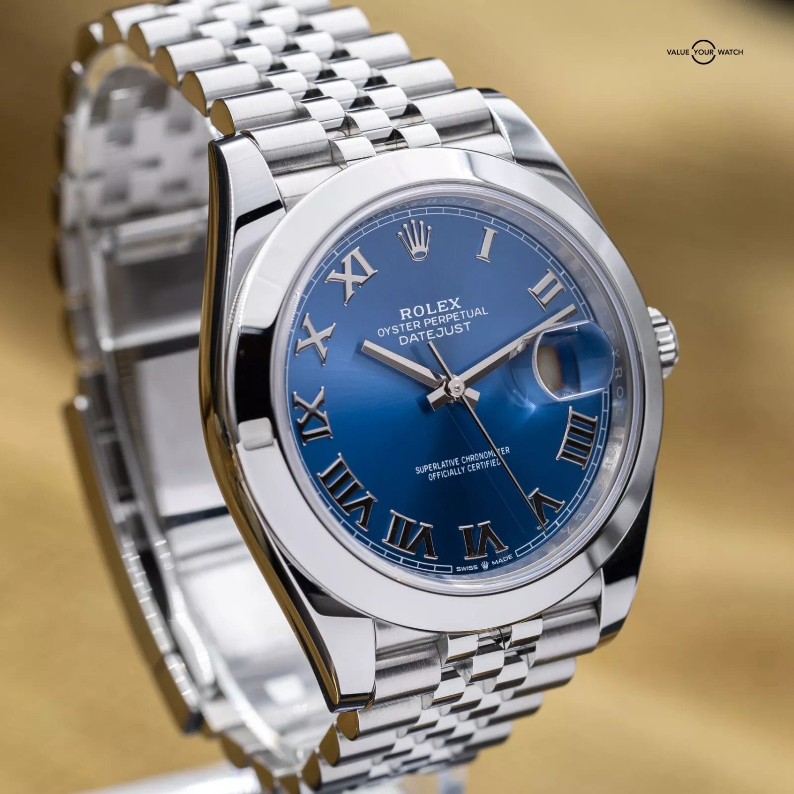 2025 Rolex Datejust 41mm DJ41 Azzurro Blue Romans Jubilee - 126300 Full Set - Image 14