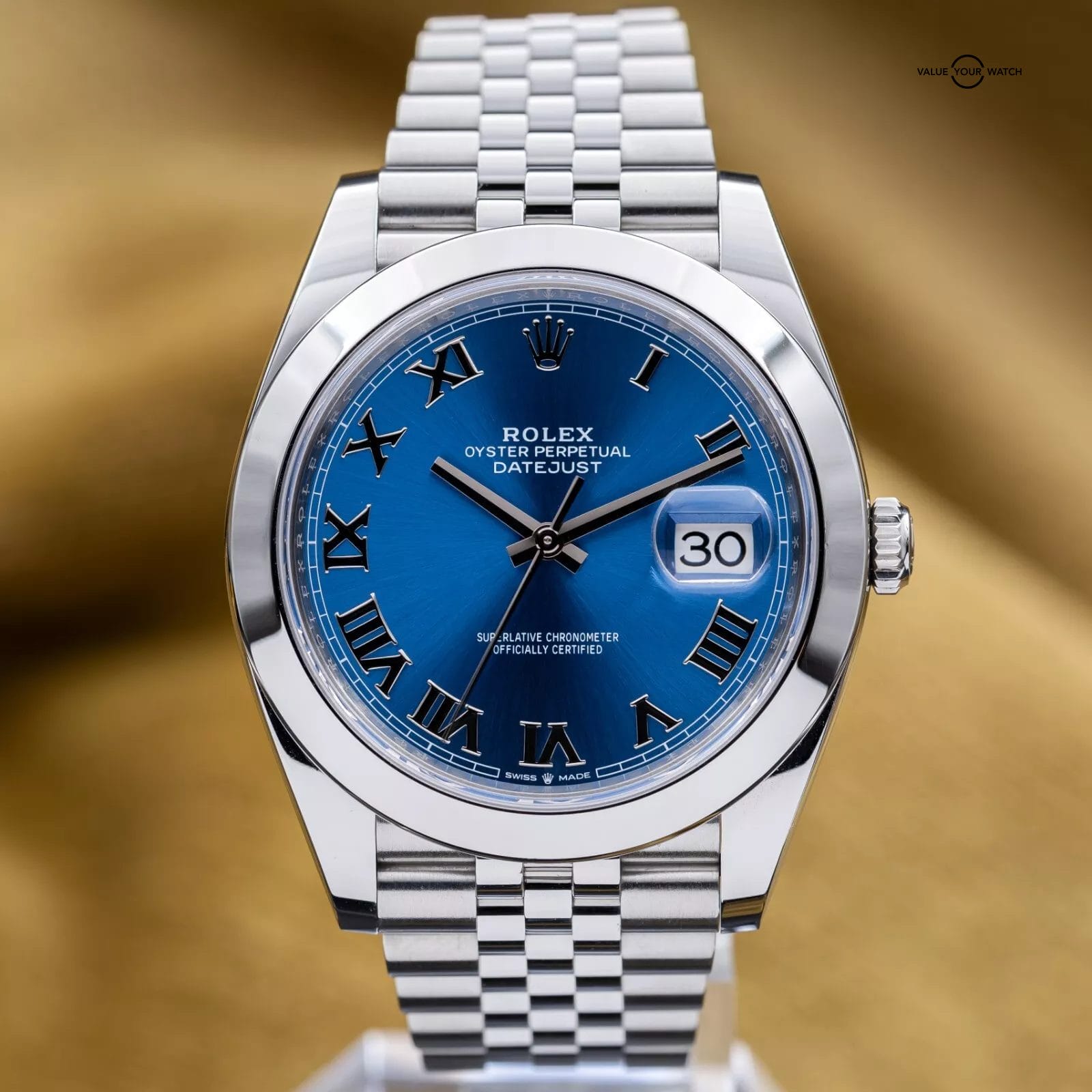 2025 Rolex Datejust 41mm DJ41 Azzurro Blue Romans Jubilee - 126300 Full Set - Image 16