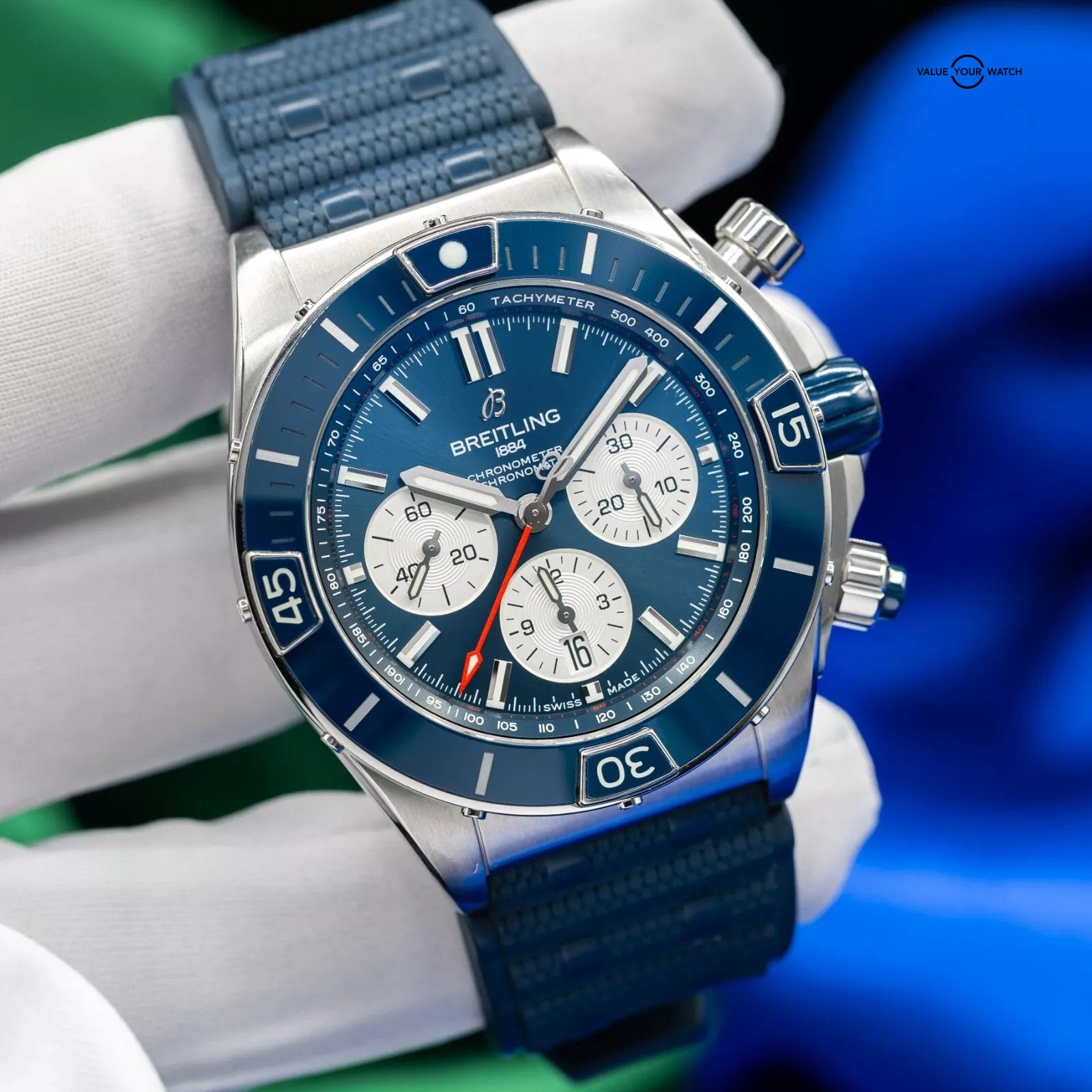 Breitling Super Chronomat B01 44 Blue Dial Chronograph 44mm AB0136 - Image 7