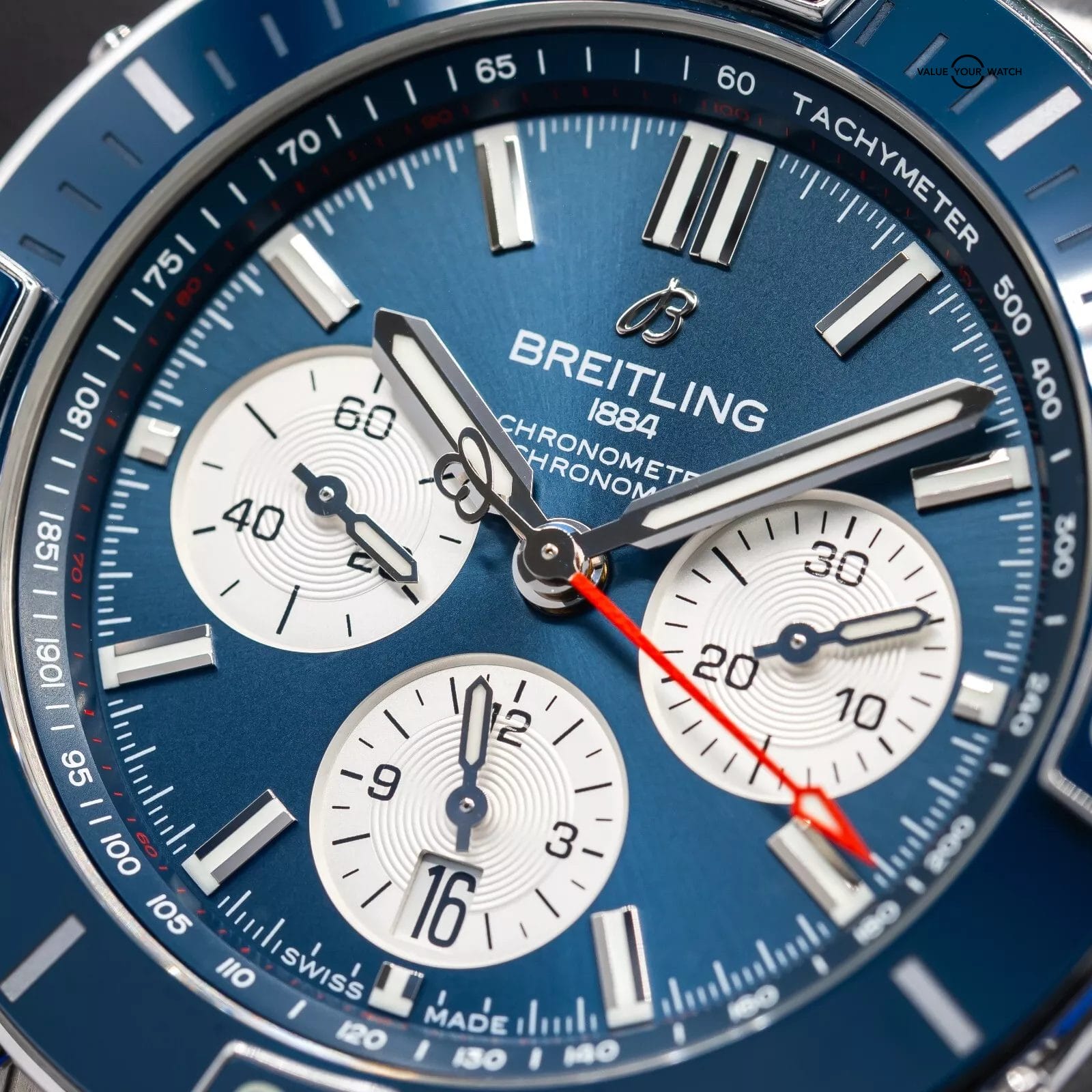 Breitling Super Chronomat B01 44 Blue Dial Chronograph 44mm AB0136 - Image 10