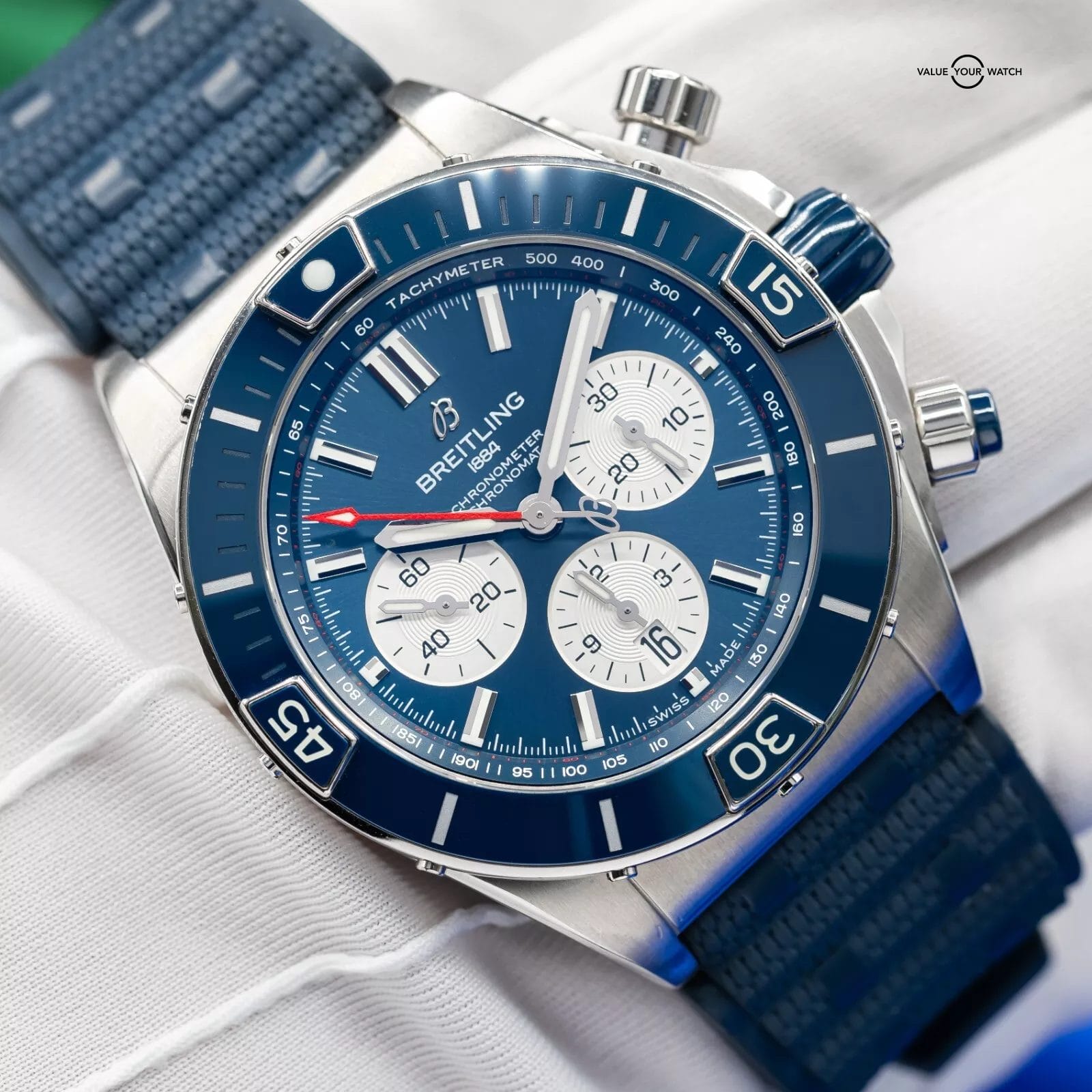 Breitling Super Chronomat B01 44 Blue Dial Chronograph 44mm AB0136 - Image 13
