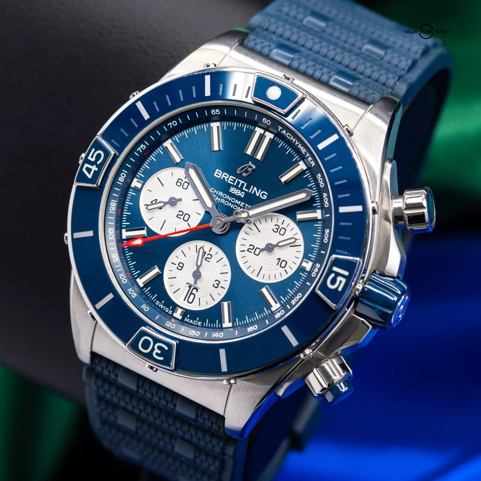 Breitling Super Chronomat B01 44 Blue Dial Chronograph 44mm AB0136 - Image 16