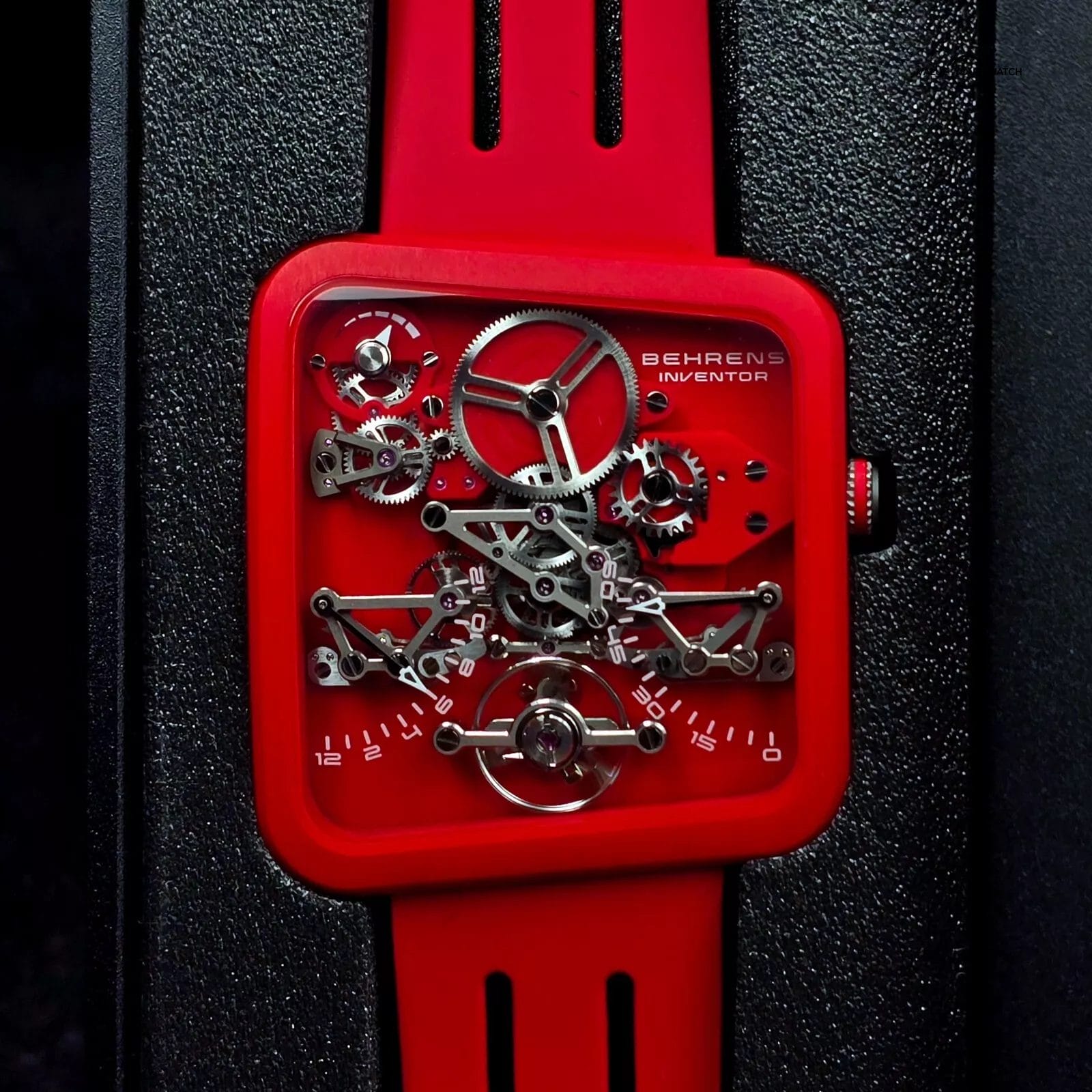 Behrens Inventor Ultra Light 11G Retrograde in Red, 33 piece limited run. Full s