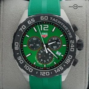 Tag Heuer Formula 1 Quartz Chronograph 43mm SS/Green CAZ101AP.FT8056 Boxes/Card!