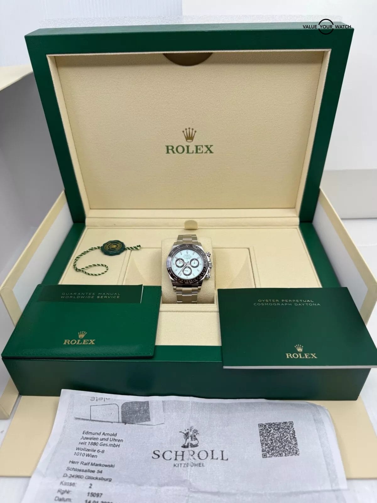 2020 MINT Platinum Ceramic Bezel Daytona XL Box Manuals 116506 Copy of Invoice - Image 2