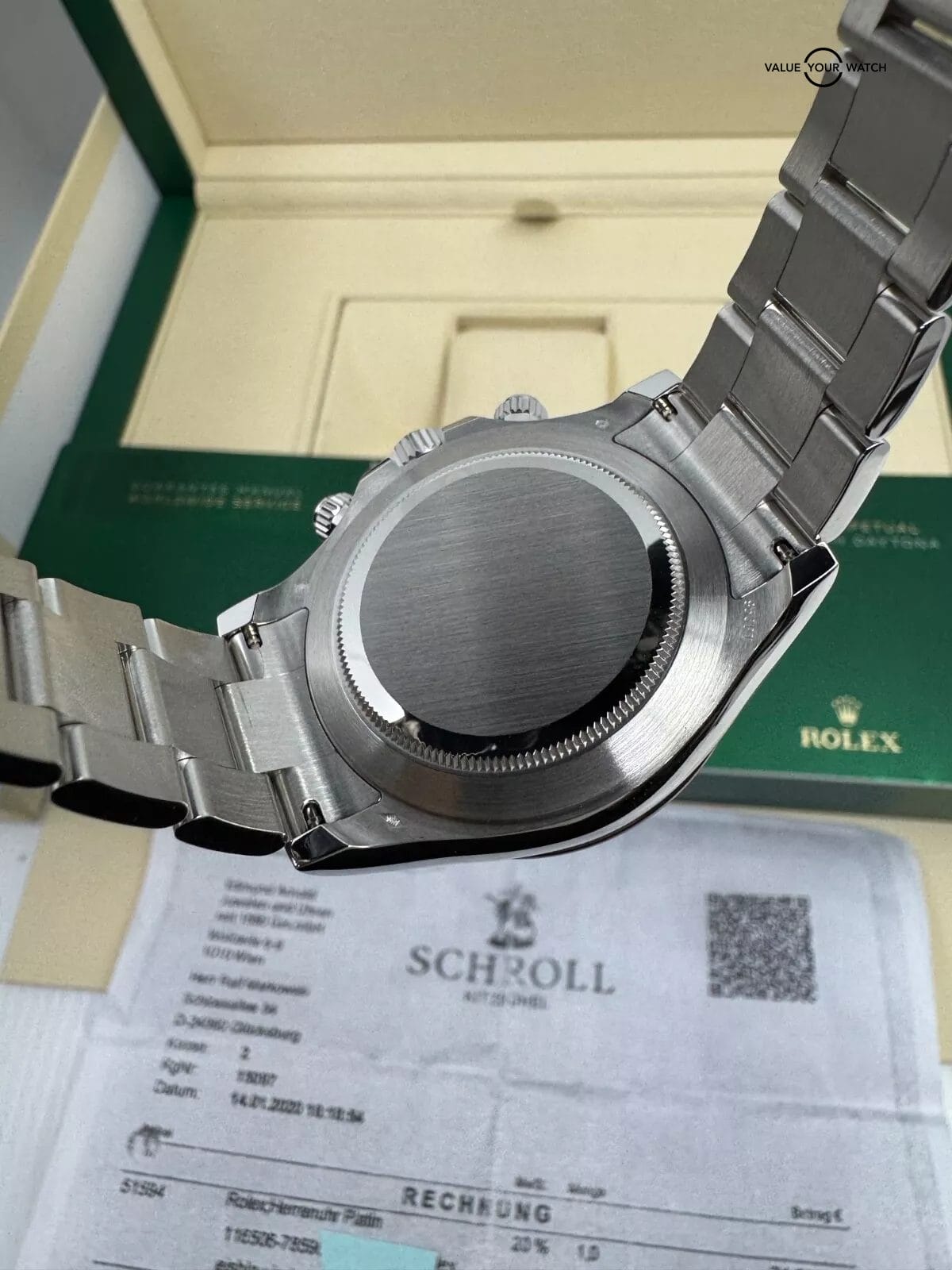 2020 MINT Platinum Ceramic Bezel Daytona XL Box Manuals 116506 Copy of Invoice - Image 3