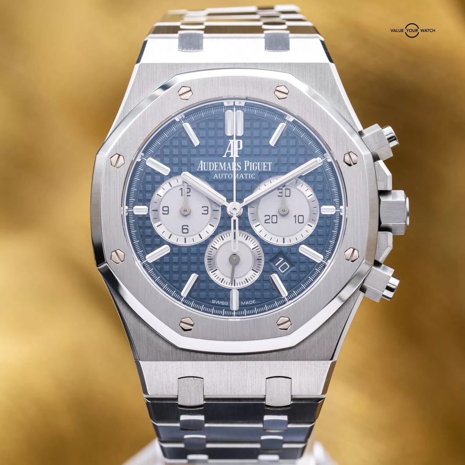 Audemars Piguet Royal Oak Chronograph 41mm Blue Dial AP 26331ST – Full Set - Image 5