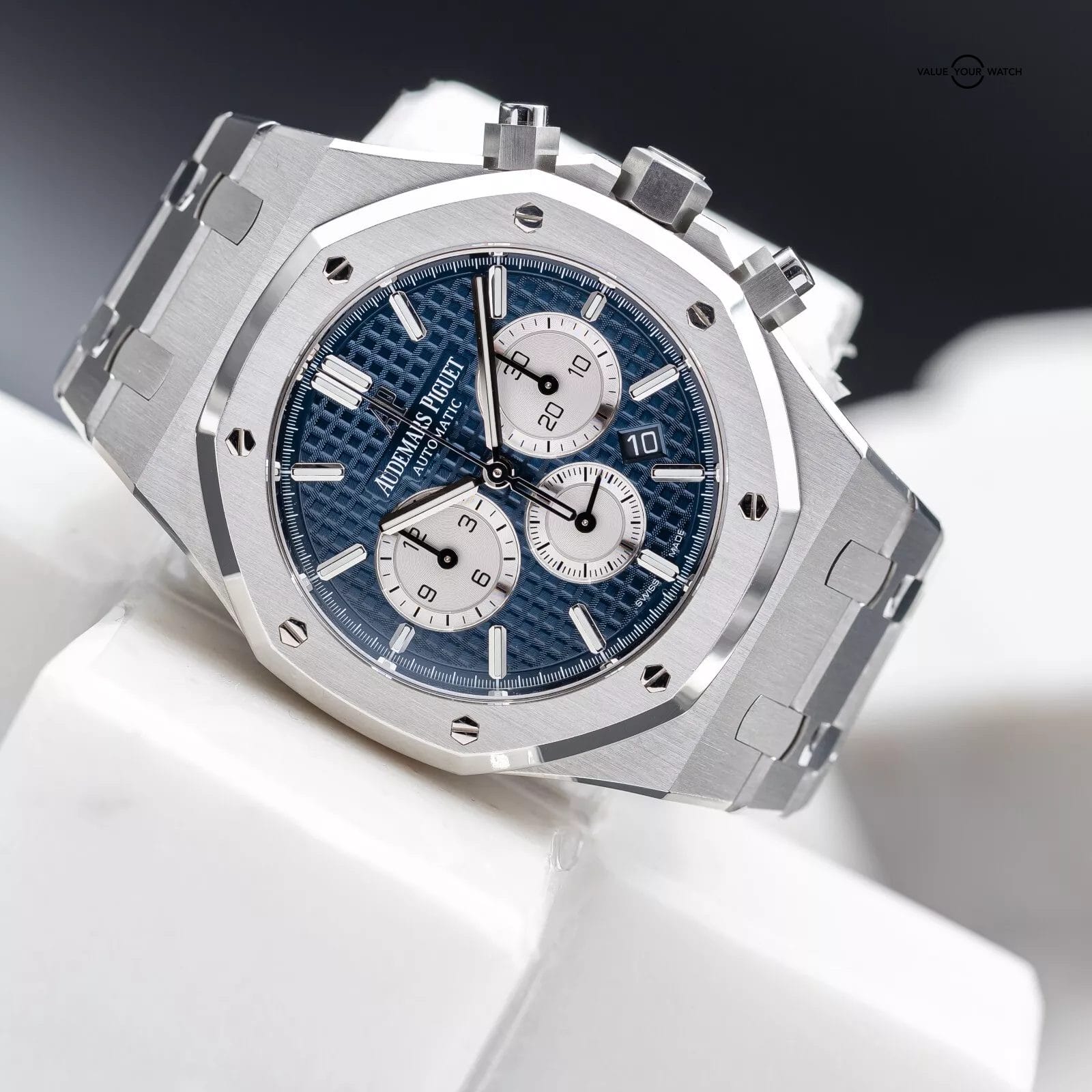Audemars Piguet Royal Oak Chronograph 41mm Blue Dial AP 26331ST – Full Set - Image 16