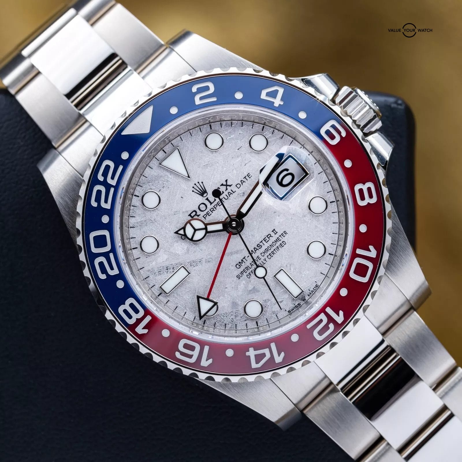 Unworn 2023 Rolex GMT Master II Pepsi Meteorite Dial White Gold 40mm 126719BLRO - Image 3