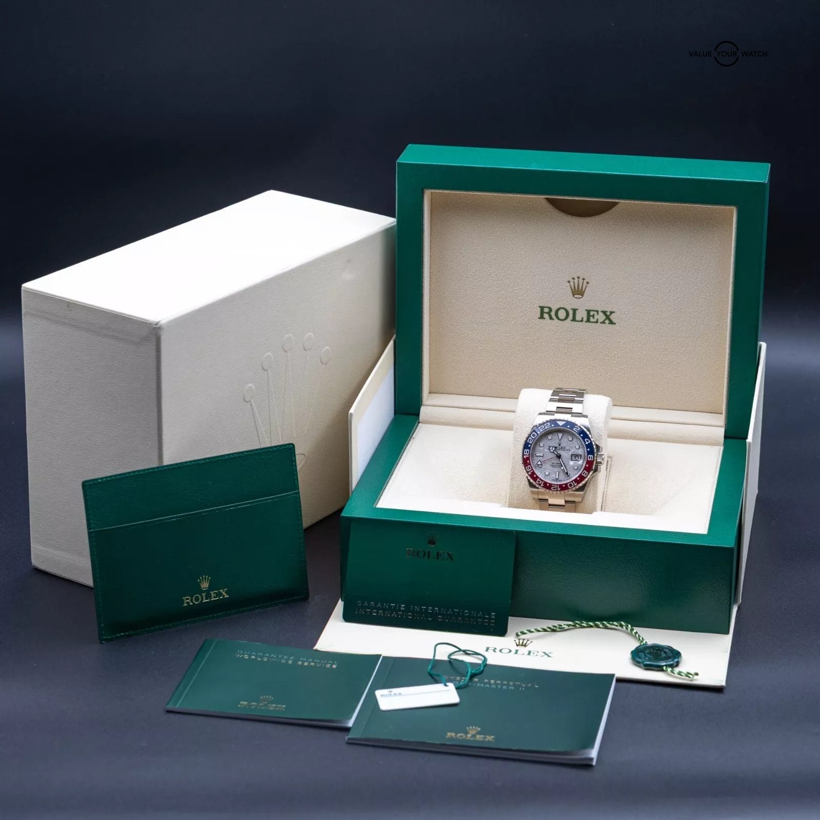 Unworn 2023 Rolex GMT Master II Pepsi Meteorite Dial White Gold 40mm 126719BLRO - Image 15