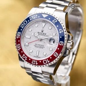 Unworn 2023 Rolex GMT Master II Pepsi Meteorite Dial White Gold 40mm 126719BLRO