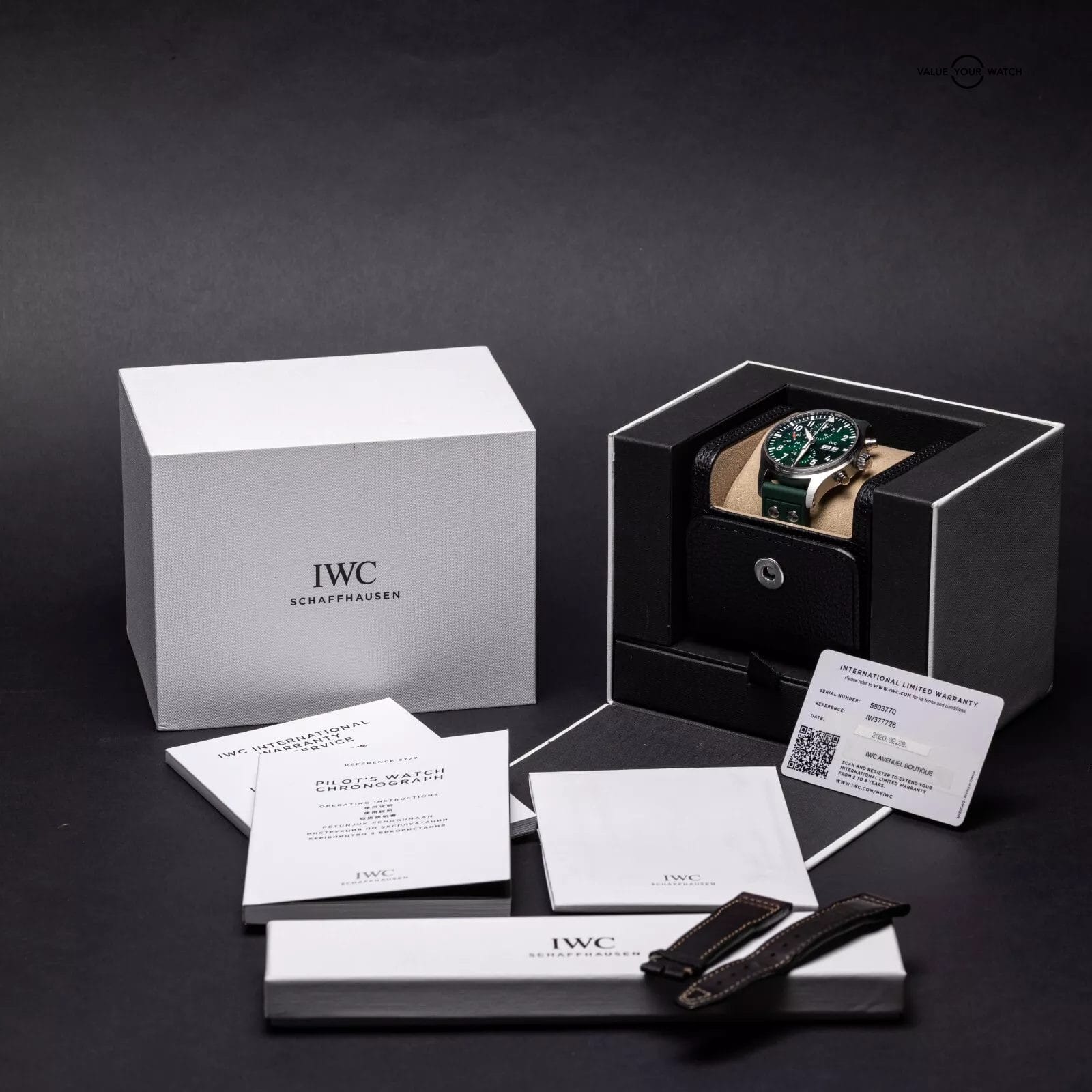 IWC Pilot's Chronograph Racing Green Men's Watch - IW377726 Box & Papers - Image 2