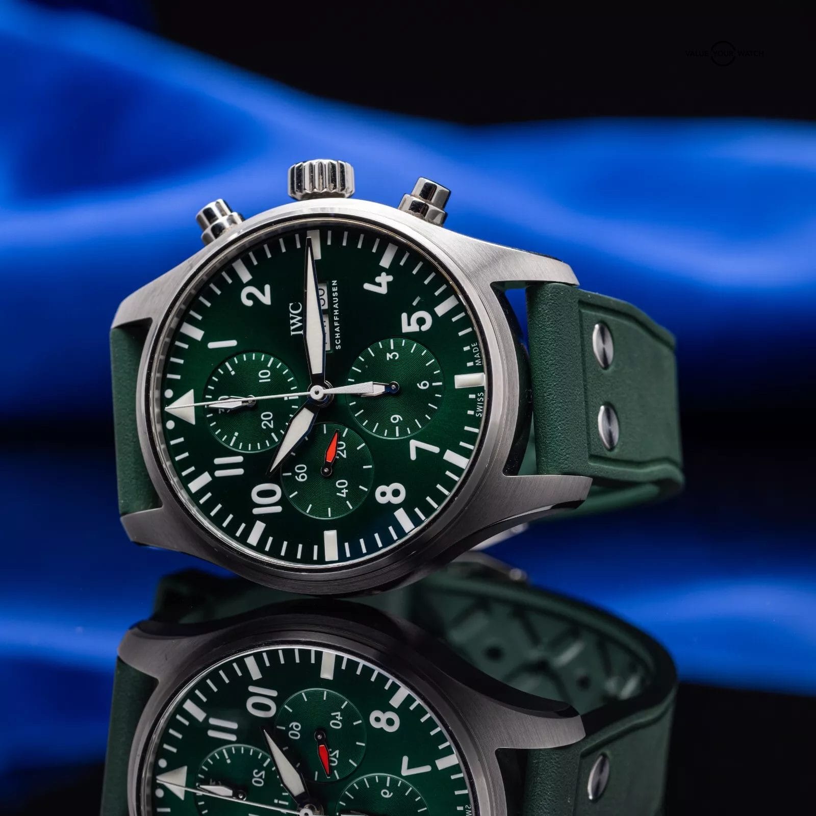 IWC Pilot's Chronograph Racing Green Men's Watch - IW377726 Box & Papers
