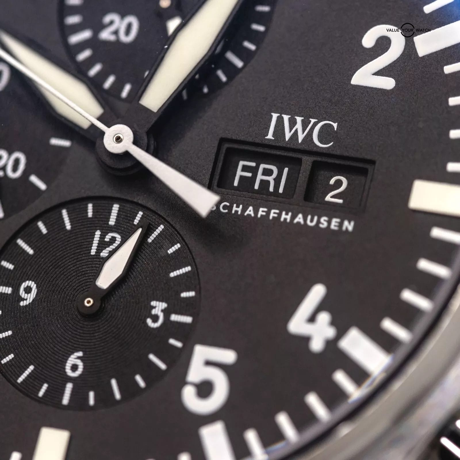 IWC Pilot's Chronograph Black Dial Men's Black Watch - IW377710 Box & Papers - Image 3