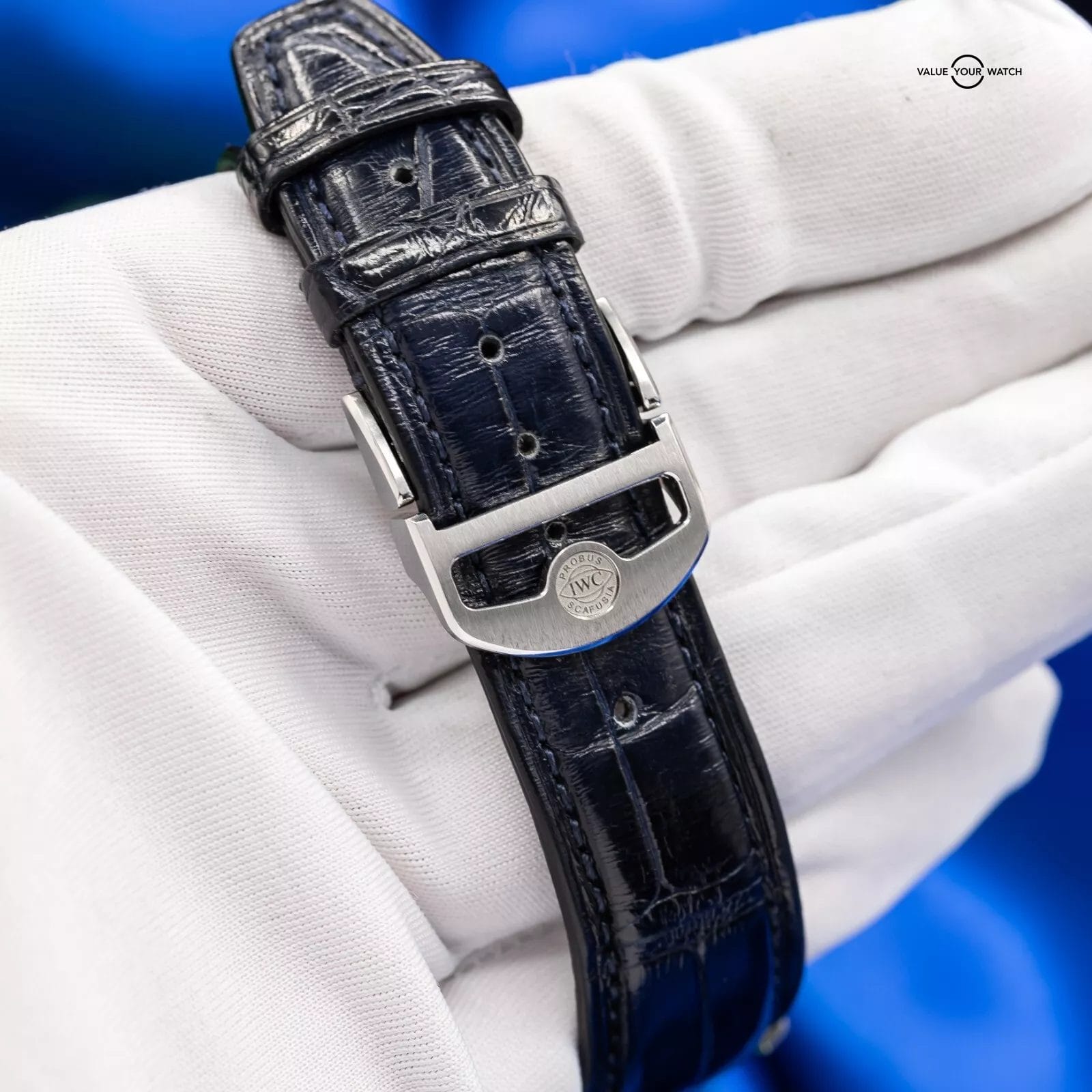 IWC Portugieser Chronograph Blue Dial Mens Watch Box & Papers IW371606 - Image 6