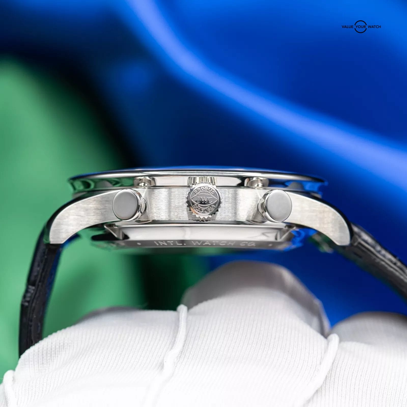 IWC Portugieser Chronograph Blue Dial Mens Watch Box & Papers IW371606 - Image 11