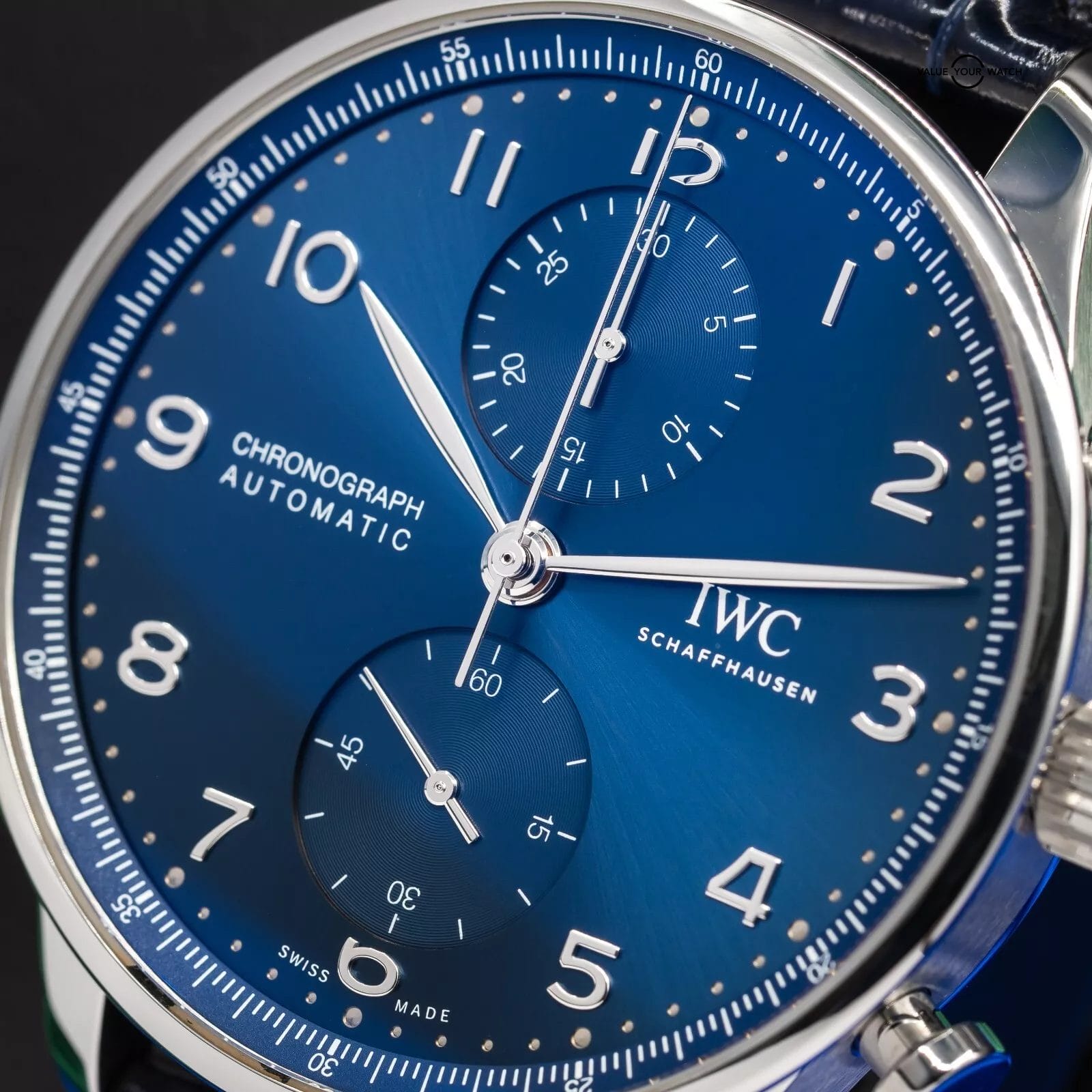 IWC Portugieser Chronograph Blue Dial Mens Watch Box & Papers IW371606 - Image 12