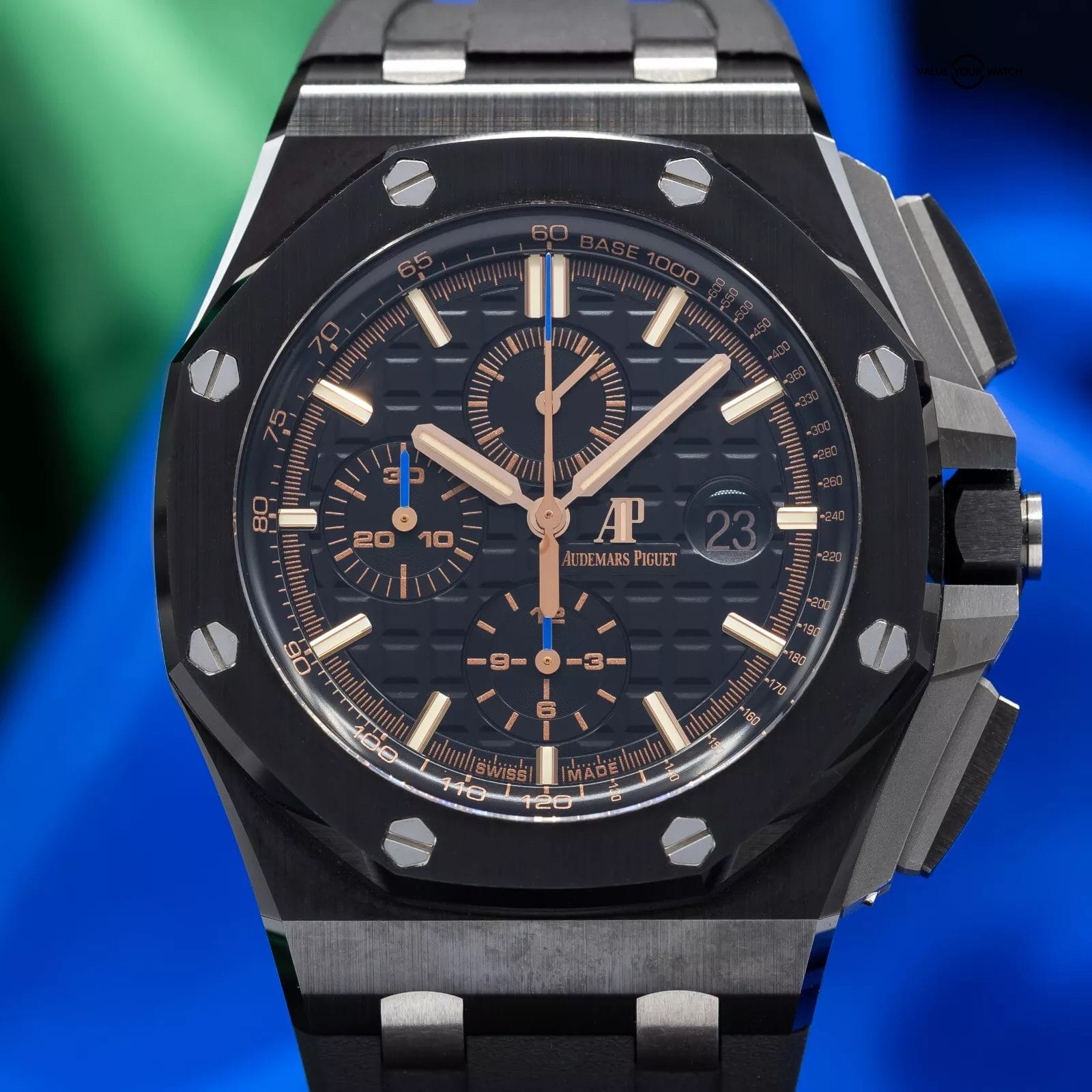 Audemars Piguet Royal Oak Offshore "Gold Hands" Men's Ceramic Watch - 26405CE