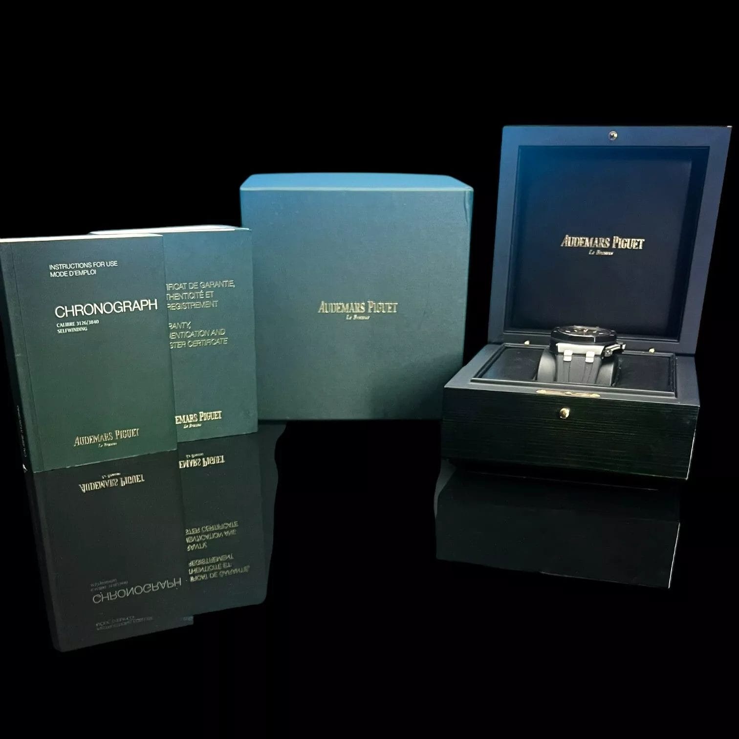 Audemars Piguet Royal Oak Offshore "Gold Hands" Men's Ceramic Watch - 26405CE - Image 2