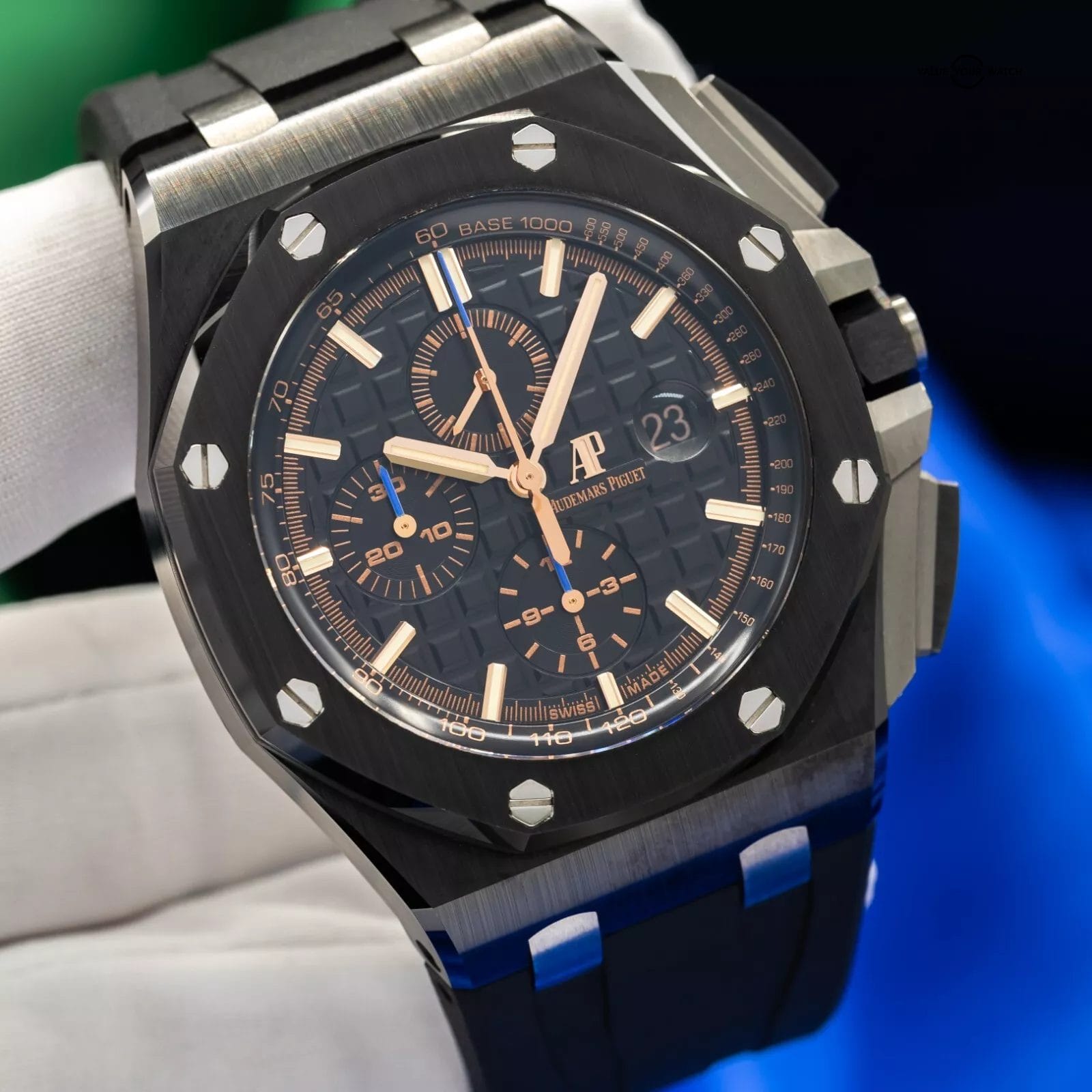 Audemars Piguet Royal Oak Offshore "Gold Hands" Men's Ceramic Watch - 26405CE - Image 9