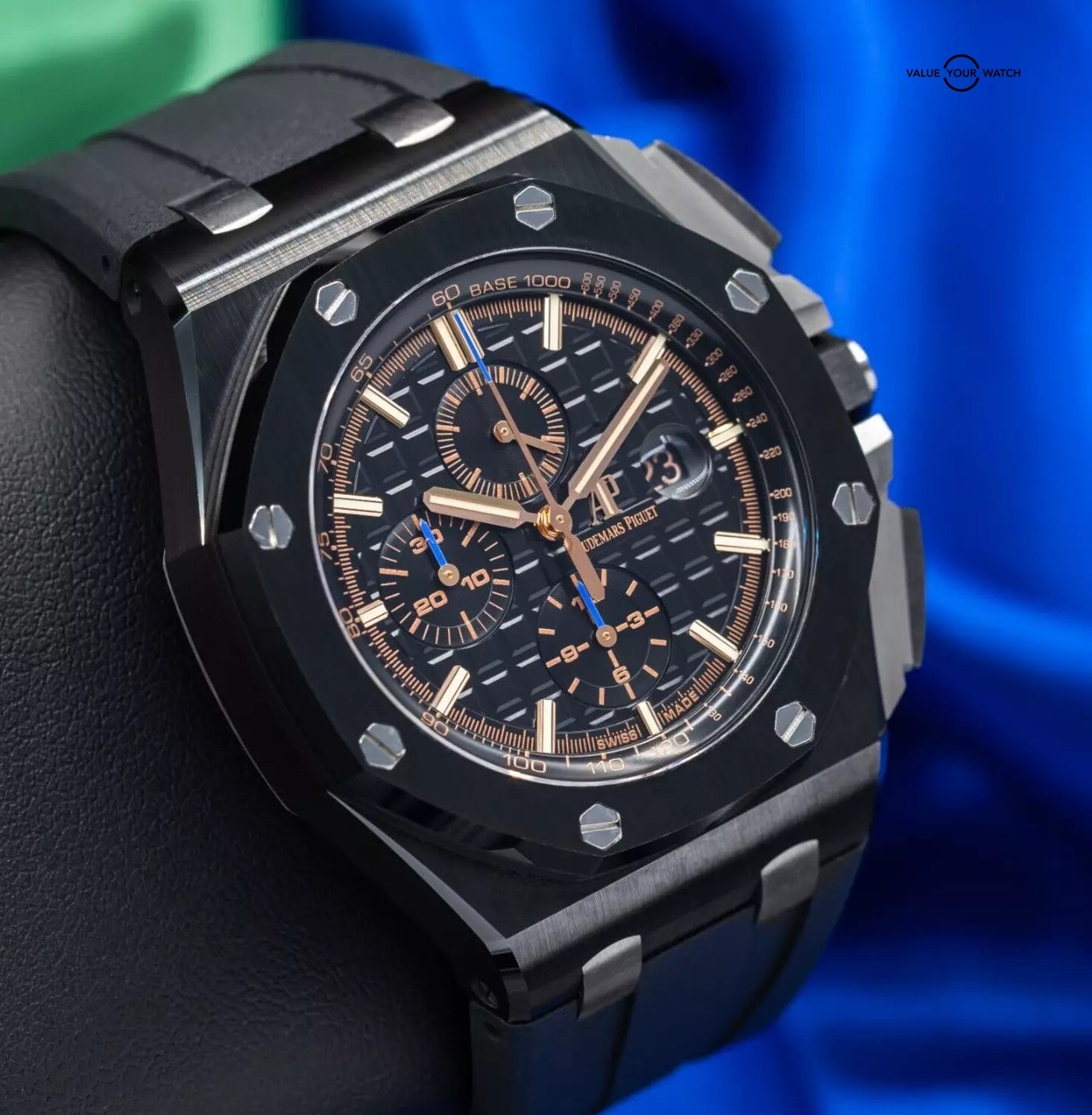 Audemars Piguet Royal Oak Offshore "Gold Hands" Men's Ceramic Watch - 26405CE - Image 16