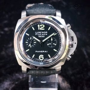 Panerai Luminor 1950 Flyback PAM00212 44mm Black Dial Full Set WARRANTY