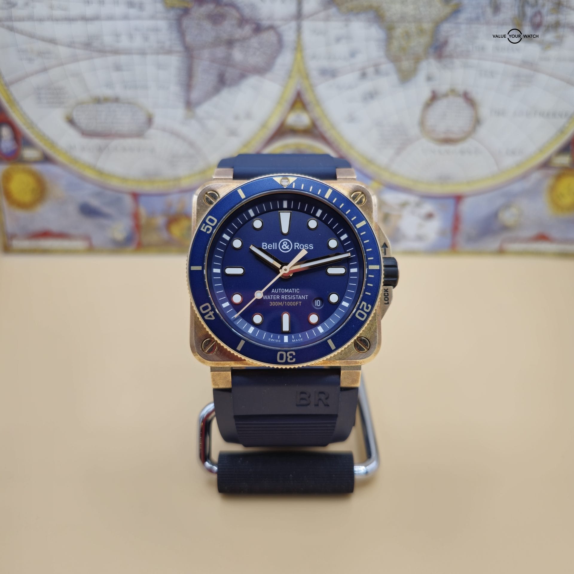 Bell & Ross BR03-92 Diver Blue Bronze 42MM Limited Edition of 999 Pieces Ref: BR0392-D-LU-BR/SCA