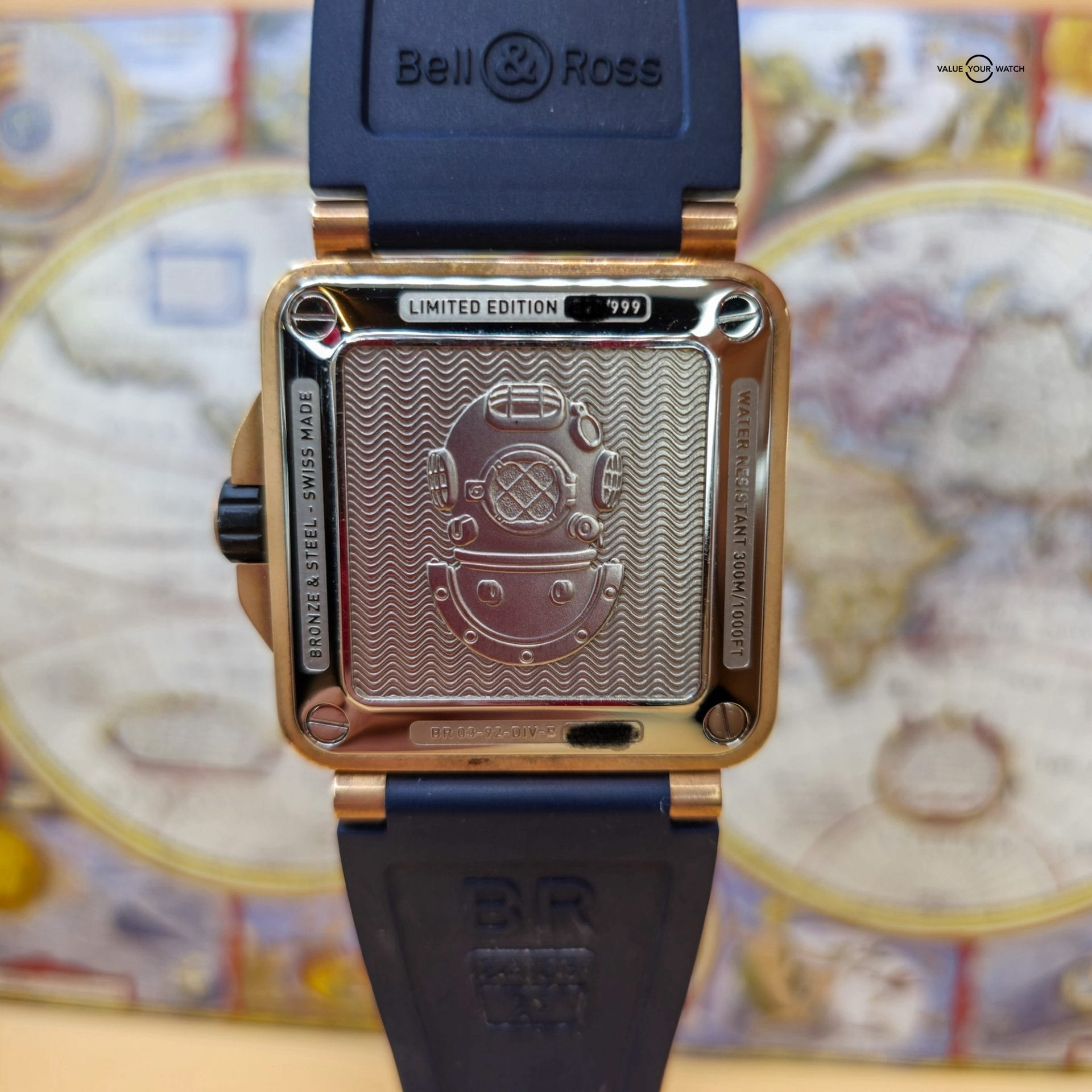 Bell & Ross BR03-92 Diver Blue Bronze 42MM Limited Edition of 999 Pieces Ref: BR0392-D-LU-BR/SCA - Image 3