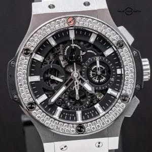 Hublot Aero Bang Big Bang 44 Steel $24K MSRP FACTORY DIAMOND 311.SX.1170.GR.1104