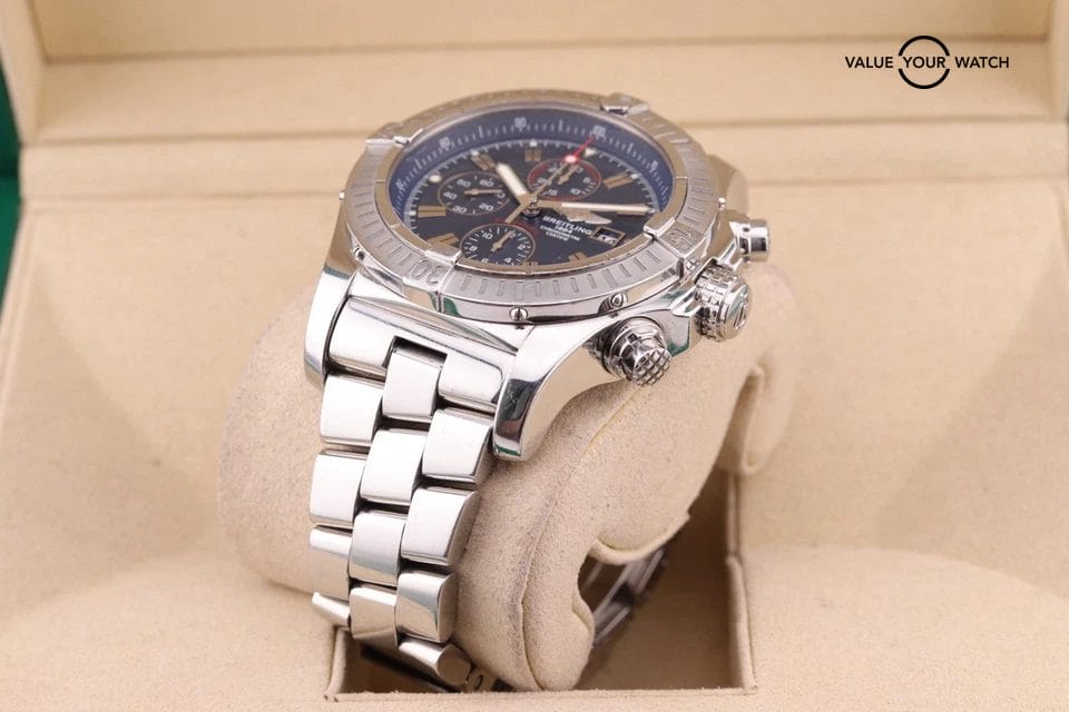 Breitling Super Avenger 48mm Blue Men's Watch - A13370 | Watch + 2009 Papers - Image 2