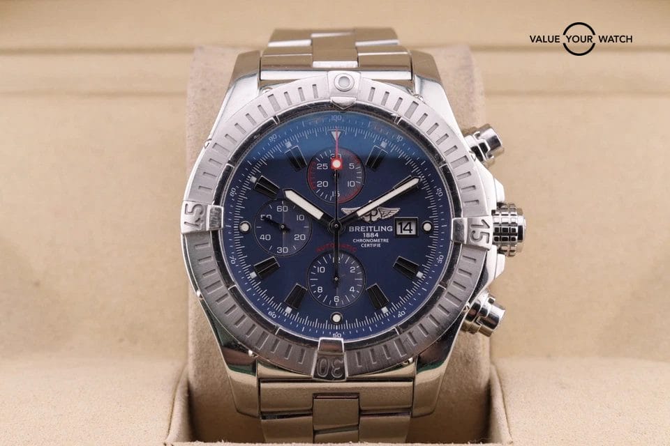 Breitling Super Avenger 48mm Blue Men's Watch - A13370 | Watch + 2009 Papers - Image 4