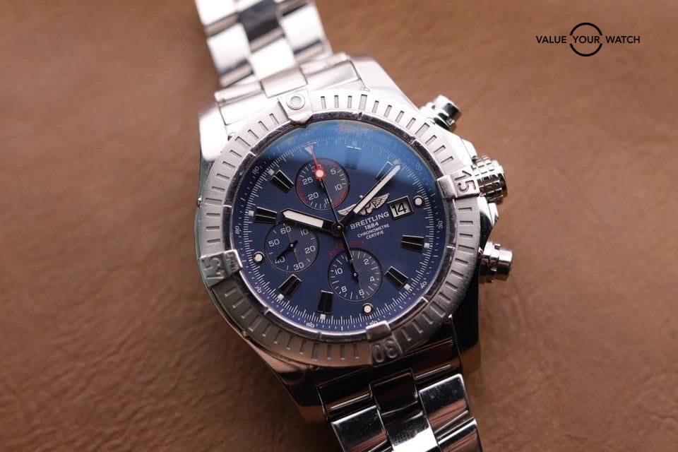 Breitling Super Avenger 48mm Blue Men's Watch - A13370 | Watch + 2009 Papers