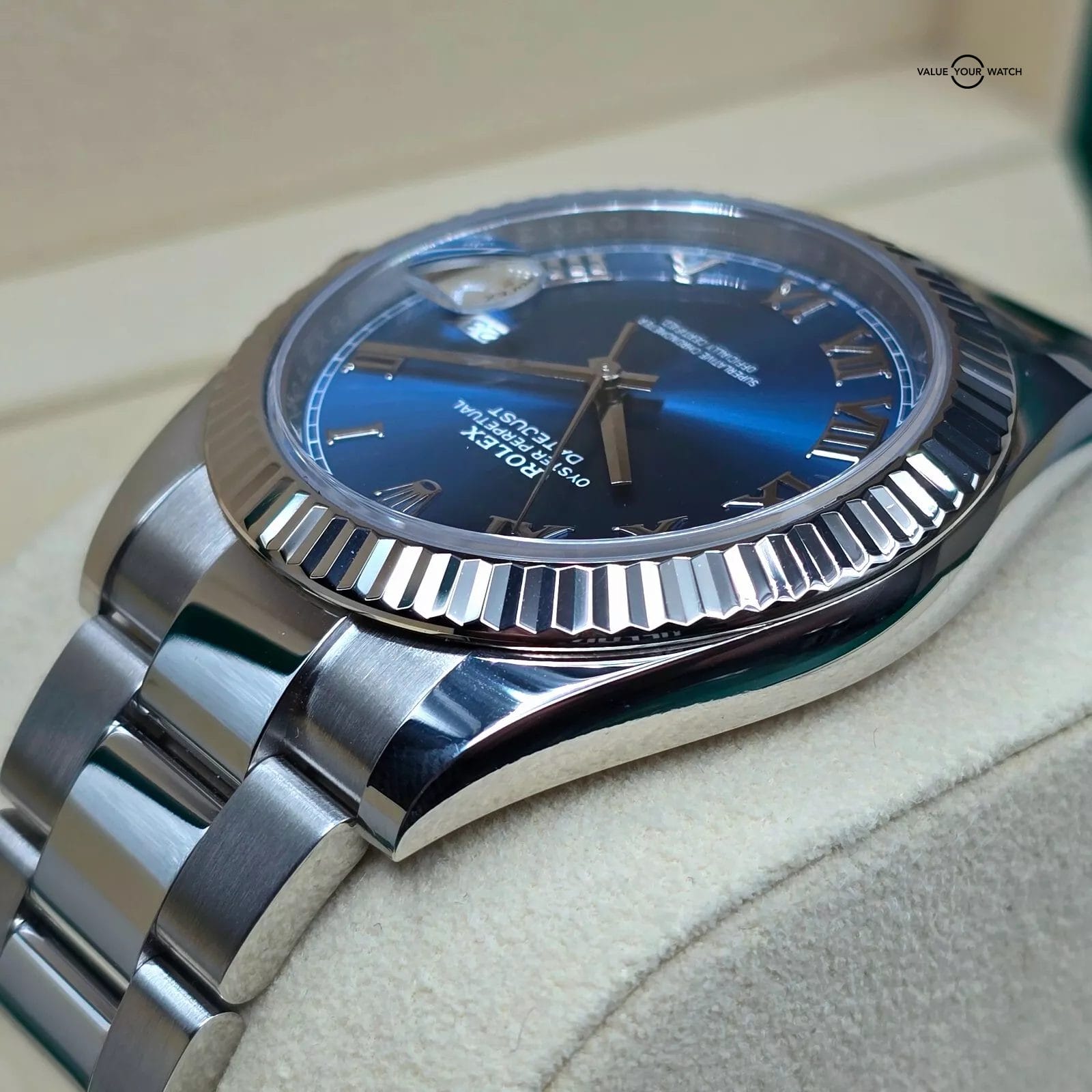 Rolex Datejust 41mm DJ41 Blue Roman Dial with White Gold Bezel, ref. 126334 2020 - Image 9