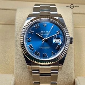 Rolex Datejust 41mm DJ41 Blue Roman Dial with White Gold Bezel, ref. 126334 2020