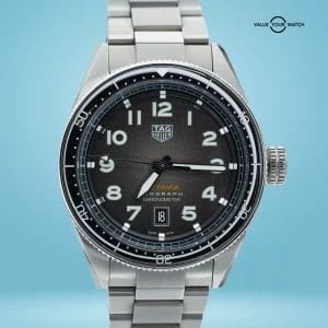 TAG Heuer Autavia 42mm Steel Black Dial Automatic Watch WBE5114.EB0173