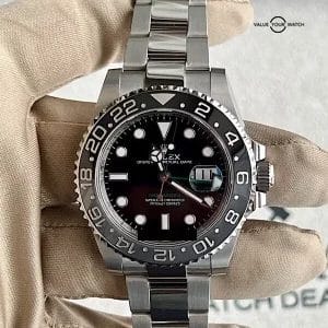 Rolex GMT-Master II 116710LN Silver Oyster Bracelet with Black Dial And Bezel