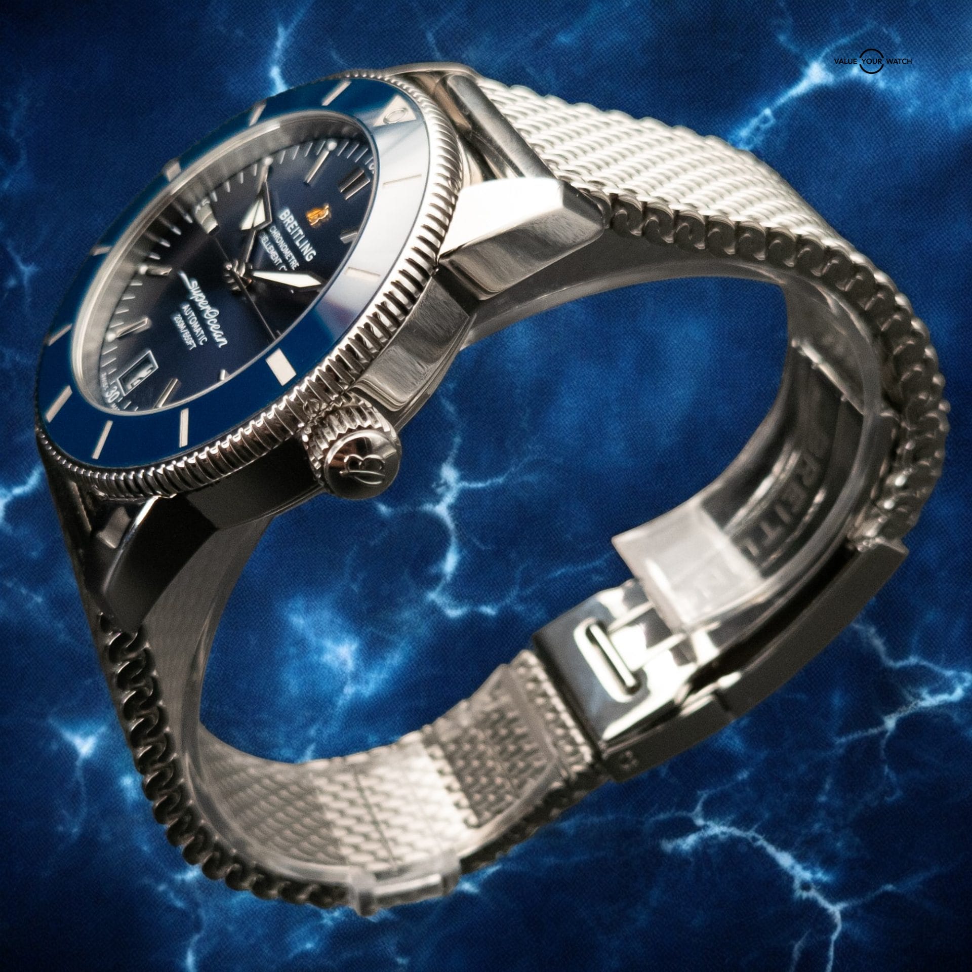 BREITLING Superocean Heritage B20 Auto 42MM Blue Dial Men's Watch AB2010161C1A1 - Image 12