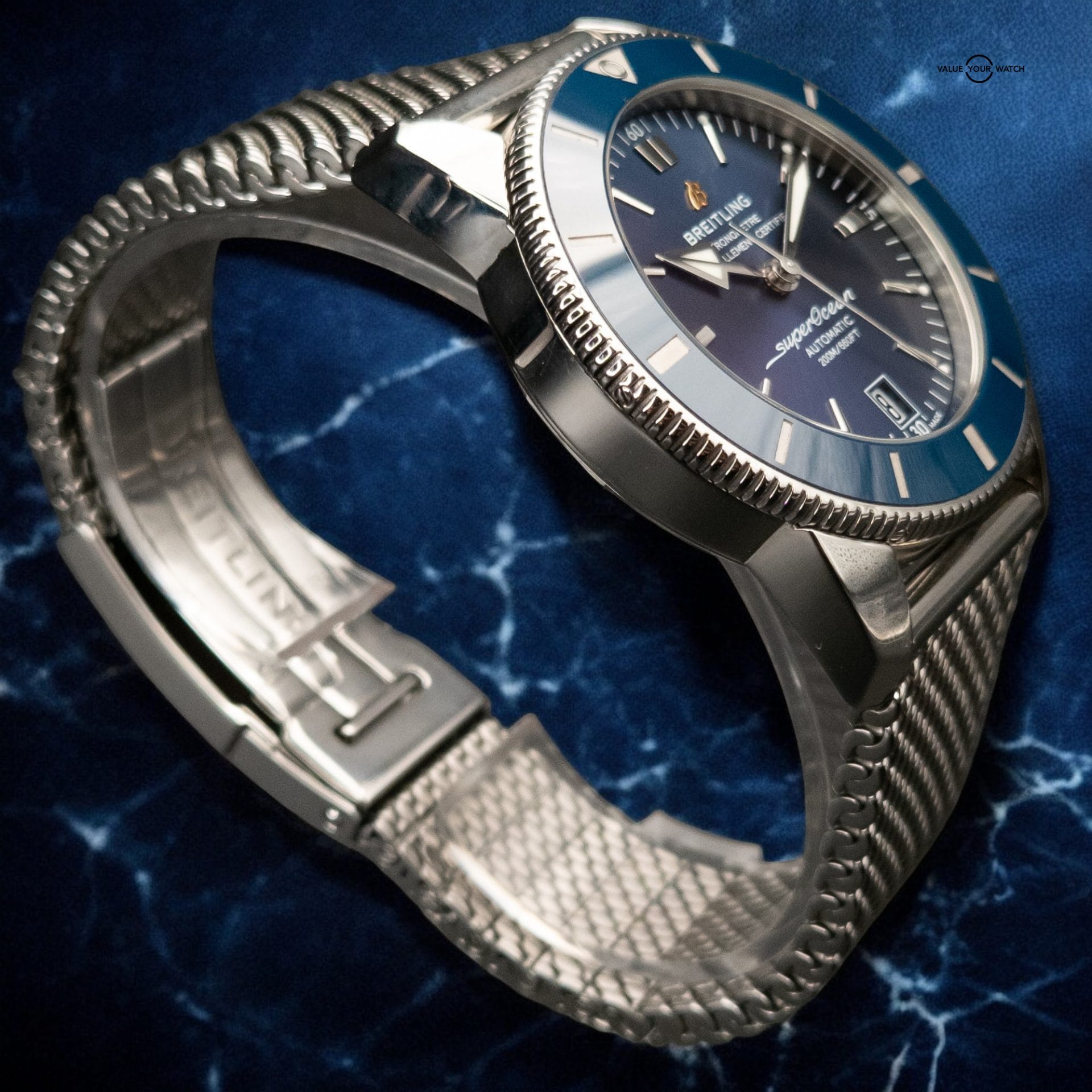 BREITLING Superocean Heritage B20 Auto 42MM Blue Dial Men's Watch AB2010161C1A1 - Image 11
