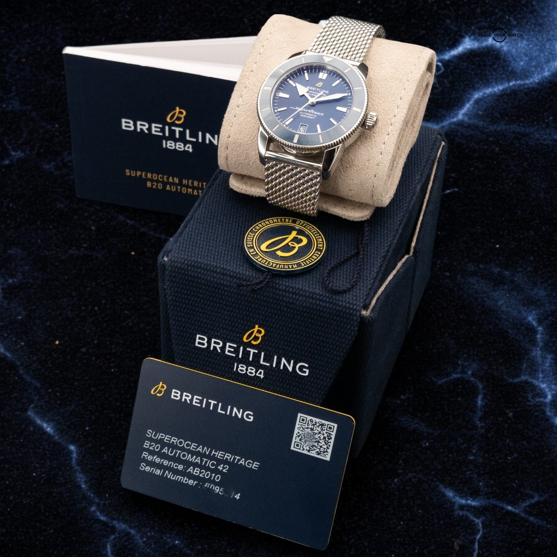 BREITLING Superocean Heritage B20 Auto 42MM Blue Dial Men's Watch AB2010161C1A1 - Image 2