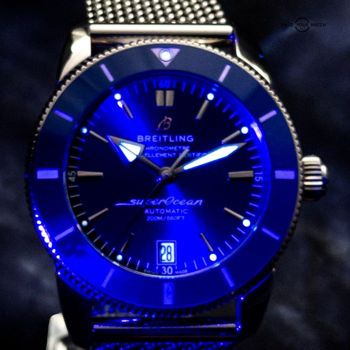 BREITLING Superocean Heritage B20 Auto 42MM Blue Dial Men's Watch AB2010161C1A1 - Image 16