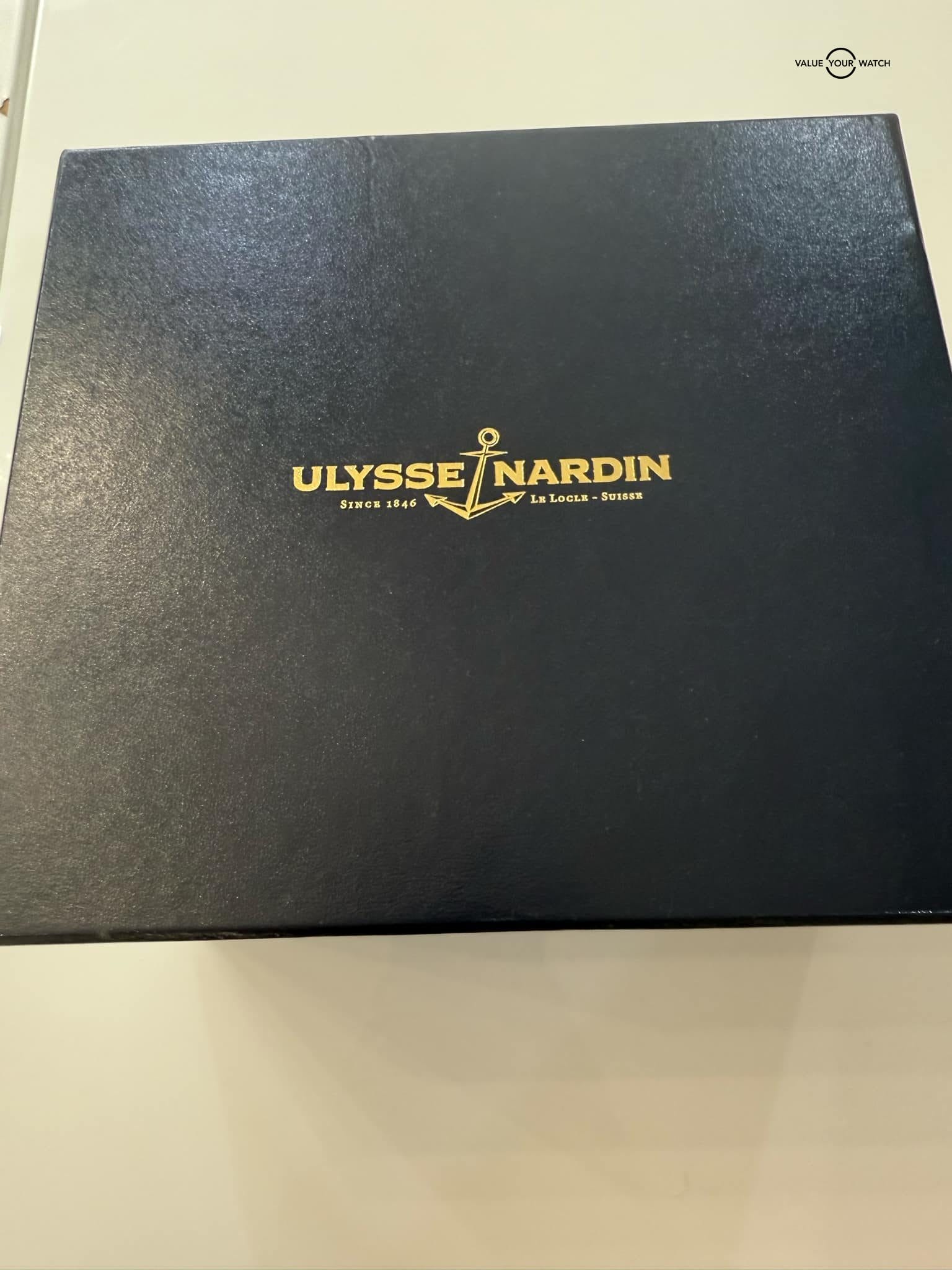 Ulysse Nardin Executive Dual Time Blue Steel Ceramic 243-00 43mm on Leather Strap - Image 7