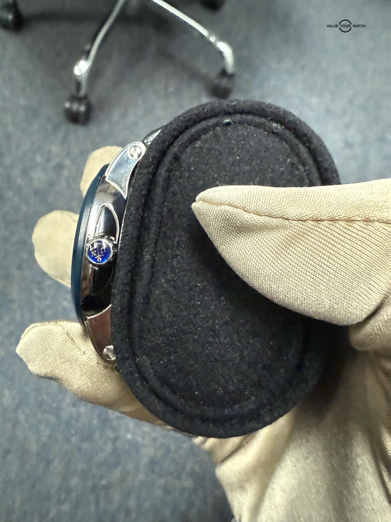 Ulysse Nardin Executive Dual Time Blue Steel Ceramic 243-00 43mm on Leather Strap - Image 4