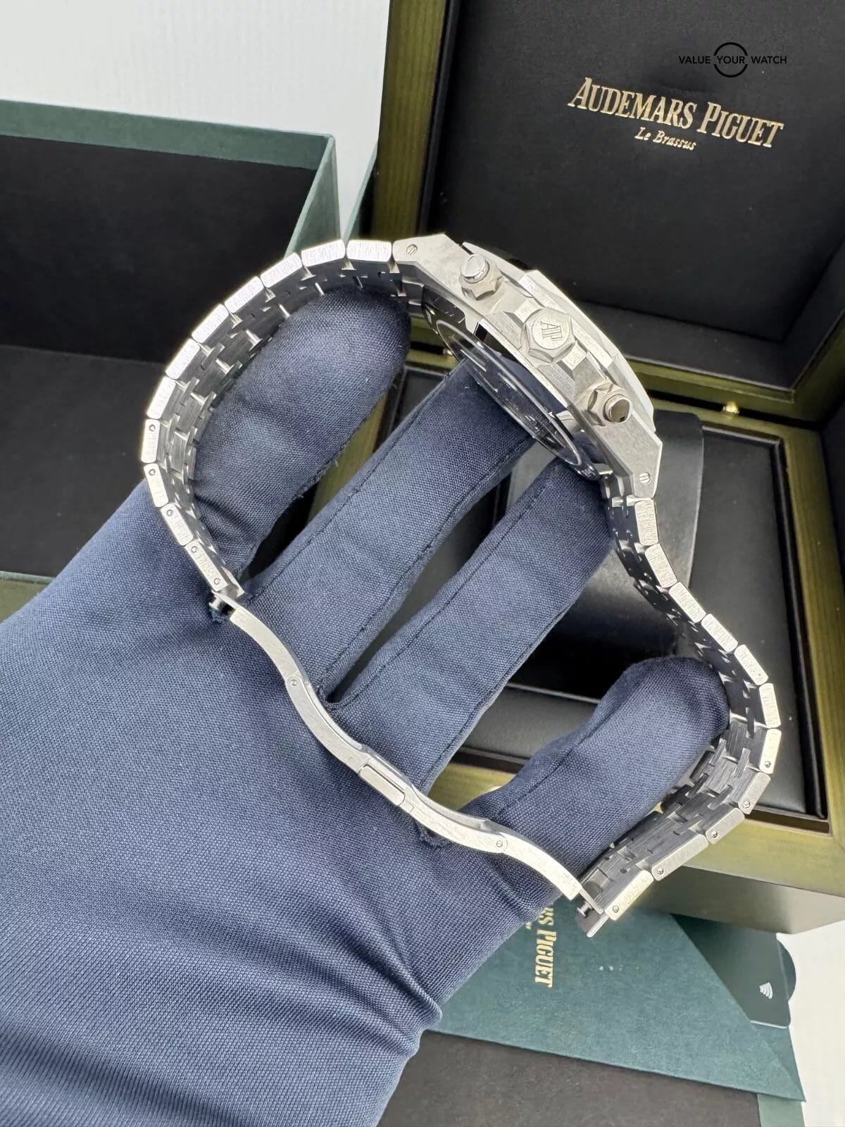 2022 50th Anniversary Rotor Black Dial Steel Royal Oak Flyback Chronograph B+P - Image 5