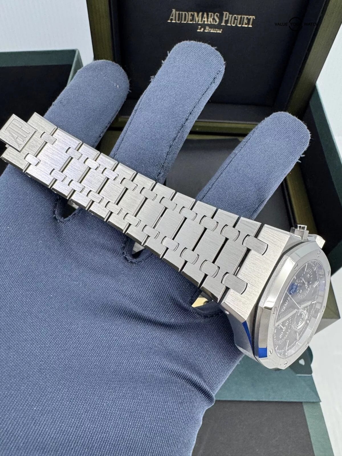 2022 50th Anniversary Rotor Black Dial Steel Royal Oak Flyback Chronograph B+P - Image 7