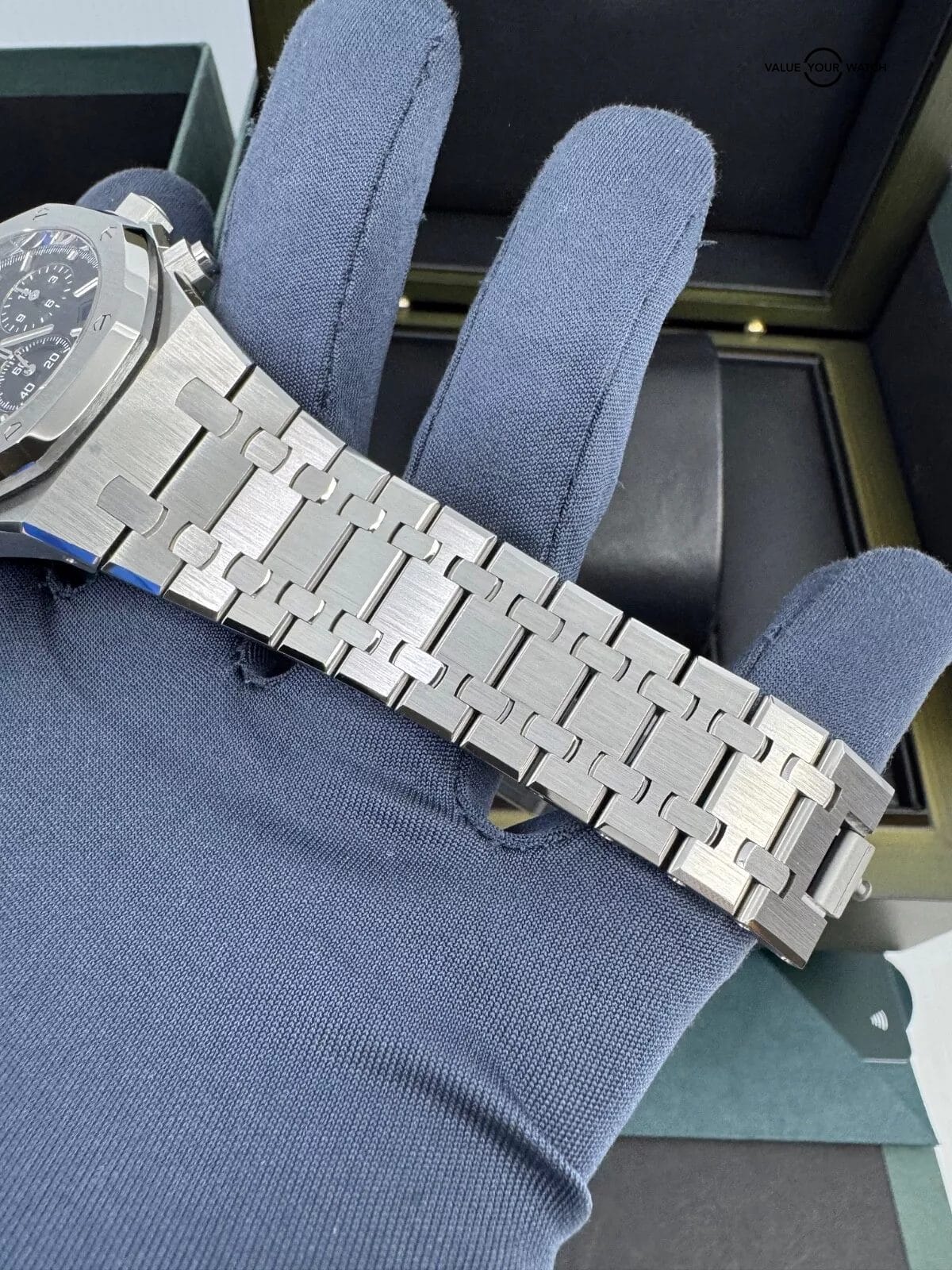 2022 50th Anniversary Rotor Black Dial Steel Royal Oak Flyback Chronograph B+P - Image 8