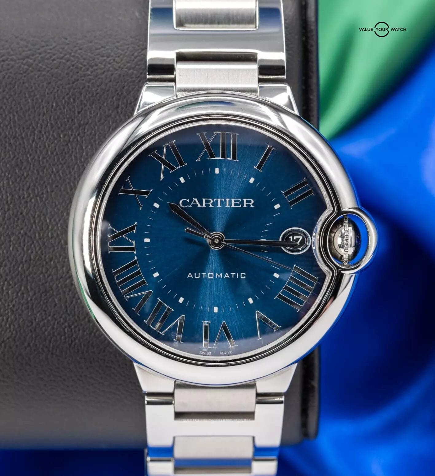 Cartier Ballon Bleu Stainless Steel Automatic 40 mm Blue Dial Watch WSBB0061 - Image 14